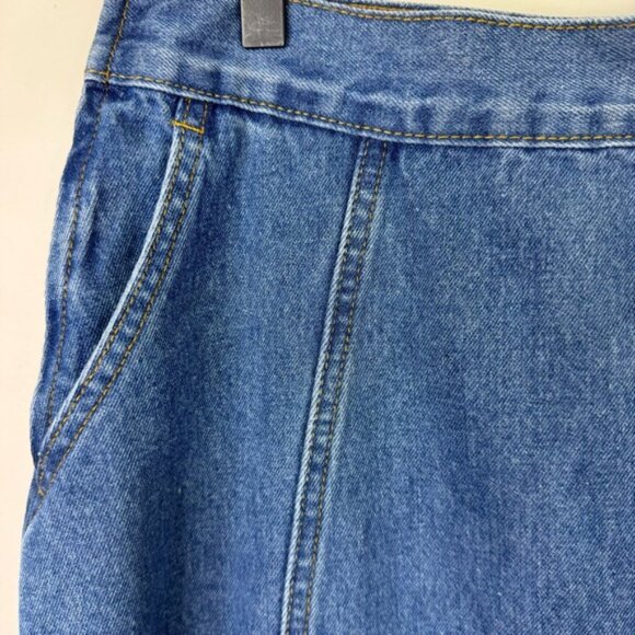 Cider Blue Denim A Line Maxi Skirt Size XL Western Classic - Picture 4 of 10